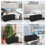 1 x RAW Customer Returns Donken 2-pack cushion bag, garden cushions, Oxford storage bag, water-repellent, UV-resistant protective cover with zipper for cushions, Christmas trees 130 x 32 x 55 cm, black  - RRP €19.15