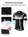 1 x RAW Customer Returns INBIKE cycling jersey men s short sleeve women s cycling clothing men s set short cycling jersey and brace cycling shorts with seat pad white, XL  - RRP €42.41