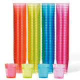 1 x RAW Customer Returns MATANA 150 colorful plastic shot glasses, 3cl - plastic shot glasses, neon shot glasses, shot cups, schnapps cups, plastic cups - party accessories - sturdy reusable - RRP €13.99