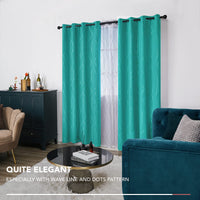 1 x RAW Customer Returns Deconovo eyelet curtain for bedroom, thermal curtains for living room, bedroom curtain, 180x140 cm height x width , turquoise, set of 2 - RRP €32.49