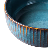 1 x RAW Customer Returns CSYY Ceramic Salad Bowl, 1800ML Large Porcelain Salad Bowl or Soup Bowl 21cm, Blue - RRP €27.99