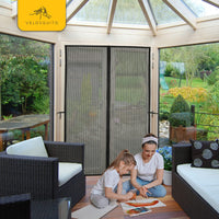 1 x RAW Customer Returns Velosquito magnetic fly screen set for balcony door, patio door 100x210 cm - fly curtain insect protection door with fly swatter 6 m adhesive tape - RRP €15.12