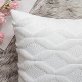 1 x RAW Customer Returns MIULEE Fur Cushion Cover Embroidered Cushions Boho Pillowcase for Winter Modern Decoration for Sofa Chair Office Bed Room Living Room 40x60 cm 2 Pieces White - RRP €21.36