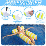 15 x Brand New Ltteaoy Inflatable Swimming Bed Water Hammock Pool Lounge Air Mattress Lounge Chair, Inflatable Chair Water Toy for Summer, 4-in-1 Floating Bed for Adults and Children Yellow  - RRP €226.5