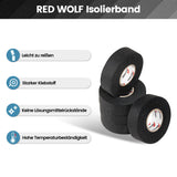 1 x RAW Customer Returns RED WOLF Insulation Tape Heat Resistant Automotive Fabric Tape Car Cable Adhesive Tape Electrical Cable Fabric Tape Self-Adhesive Multi-Purpose Felt Tape 15m x 25mm 5 Pieces - RRP €17.14