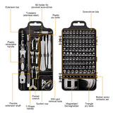 1 x RAW Customer Returns Kuptone 135 in 1 Precision Screwdriver Set, DIY Phone Repair Tool Kit, Small Screwdriver Bit Kit with Magnetic Memory Mat S2 Steel Tool  - RRP €29.95