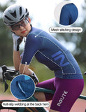 1 x RAW Customer Returns INBIKE Cycling Jersey Women Short Sleeve Cycling Jersey Summer Breathable Jersey Bicycle Road Bike Shirt Cycling Clothing Blue 2XL - RRP €34.27