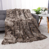 1 x Brand New PiccoCasa Sherpa blanket microfiber bedspread two-sided plush fluffy blanket as sofa blanket couch blanket sofa throw living room blanket brown 130x160cm - RRP €46.45