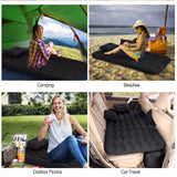 1 x RAW Customer Returns Sinbide Car Mattress, SUV Car Air Mattress with Pump, Inflatable Camping Bed Combo for Car Back Seat, Split Flocked Surface Air Bed for Travel Camping Outdoor Gray  - RRP €35.28