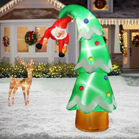 1 x RAW Customer Returns BLOOMWIN Outdoor Christmas Inflatables - 2.5m Inflatable Christmas Tree, Outdoor Inflatable Santa Claus with LED Lights, Inflatable Outdoor Christmas Inflatable Christmas Decorations for Home Garden - RRP €36.0