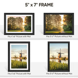 1 x Brand New Nacial Photo Frame 10 x 15 cm with Passepartout, Set of 2 Wall Photo Frames 13 x 18 cm Plastic, Black Wall Photo Frames with Plexiglas Glass for Collages, Portraits, Comics, Comics - RRP €19.2