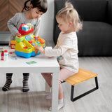 1 x RAW Customer Returns Utoplike Bamboo Wood Step Stool for Kids, 1 Step Stool Small Footstool Wide Wooden Footrest for Loft Beds Home Kitchen - RRP €36.91