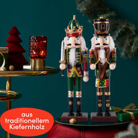 1 x RAW Customer Returns THE TWIDDLERS - 2 Nutcracker Soldier Christmas Handmade, 30cm - Premium Pine and Wood Material, Nutcracker Soldier - RRP €30.99