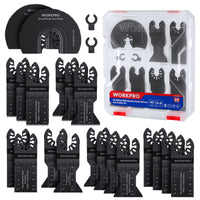 1 x RAW Customer Returns WORKPRO Oscillating Saw Blade Set Multitool Accessories, 22-piece Saw Blades Kit Oscillating Tool Multifunctional Tool Accessory Set, Cutting Wood, Nails, Metal, Plastic - RRP €29.99