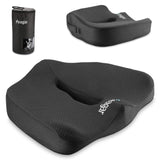 1 x RAW Customer Returns Feagar Seat Cushion - Ergonomic Seat Cushions for Coccyx Sciatica Lumbar - Memory Foam Cushion for Office Home Car Wheelchair, Black - RRP €36.05