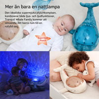 1 x RAW Customer Returns Cloud B Seabed Projector with Relaxing Night Light with Comforting Sounds Adjustable brightness 3 colors Auto power off Tranquil Whale Family - Blue - RRP €59.0