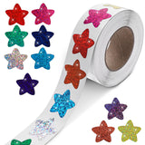 9 x Brand New Bremorou Pack of 500 Stickers Stars Stickers Stars for Children Stars Sparkling Stickers Shiny Sparkle Stars Reward Stickers for Children Christmas Classroom Home - RRP €67.05