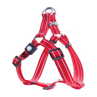 1 x Brand New DDOXX Step-In Nylon Dog Harness, Reflective, Adjustable Many Colors and Sizes For Small, Medium and Large Dogs Harness for Dogs, Cats, Puppies, Cats Small Medium Large Red, L - RRP €18.0