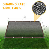 1 x RAW Customer Returns 2x4M Sun Protection Net Shading Net with Eyelets, 40 Sun Protection Lightweight and Durable Greenhouse Shade Net UV Resistant Net for Pergola, Garden, Greenhouse, Chicken Coop, Outdoor - RRP €20.16