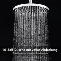 1 x RAW Customer Returns KES shower head rain shower 10 inch, rain shower head shower anti-limescale head shower round rain shower, J314S10-CH - RRP €35.99