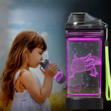 1 x RAW Customer Returns Axolotl Kids Water Bottle with Ammonite 3D LED Light 400ml Tritan BPA Free Creative Ideal Travel Gift for School Children Boys Kids Holiday Camping Picnic - RRP €20.09