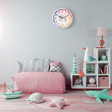 1 x RAW Customer Returns Lafocuse Children s Wall Clock Silent Unicorn, Colorful Numbers Creative Easy to Read, Pink Learning Clock for Girls and Boys, Without Ticking for Children s Room Kindergarten School 30cm - RRP €19.99