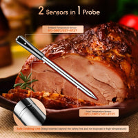 1 x RAW Customer Returns Inkbird INT-11X-B meat thermometer wireless, 91m Bluetooth grill thermometer meat thermometer, IP67 waterproof roasting thermometer oven thermometer for oven grill smoker rotisserie airfryer oven - RRP €98.35