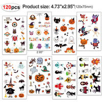 26 x Brand New HOWAF 50pcs Kids Halloween Ink Pads with 120pcs Halloween Temporary Tattoos for Kid Halloween Print DIY Scrapbooking Halloween Craft Gift Halloween Party Favors Supplies - RRP €499.2