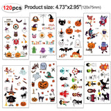 26 x Brand New HOWAF 50pcs Kids Halloween Ink Pads with 120pcs Halloween Temporary Tattoos for Kid Halloween Print DIY Scrapbooking Halloween Craft Gift Halloween Party Favors Supplies - RRP €499.2