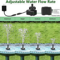 7 x RAW Customer Returns SZMP Fountain Adjustable Bird Bath Fountain for Outdoors 24H with Colorful LED Lights Garden Fountain 7 Nozzles 5M Power Cord Included Use in Gardens, Fish Tanks, Bird Bath Fountains - RRP €124.18