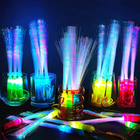 1 x RAW Customer Returns Pack of 12 fiber optic light sticks, light sticks party supplies, colorful glow sticks, LED light sticks glow in the dark stick party supplies, fiberglass light sticks for children, Christmas, parties, concerts, - RRP €14.75