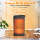 1 x RAW Customer Returns Heizl fter Energiesparend, 1500W Keramik Heizl fter Leise, mit Fernbedienung und Touch-LED, 60 Oszillation, 3x Heizstufen, 2-12H Timer, Mehrfachschutz, Heizung Elektrisch f r Bad, Wohnzimmer, B ro - RRP €60.49