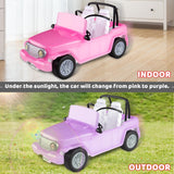 2 x Brand New Color Change Convertible Jeep, Doll Jeep for 11 Inch Fashion Dolls, Purple to Pink Under Sunshine, Doll Cars with 2 Seats and Rolling Wheels, Toys for Kids Ages 3-9 - RRP €64.88