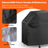 1 x RAW Customer Returns ZEWETO Grill Cover Weatherproof, Robust 600D Oxford Fabric Grill Protective Cover with Ventilation Window, Gas Grill Cover Waterproof, 165x61x115cm, Protection from Rain, Dust, Sun and Frost - RRP €31.25