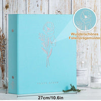 3 x Brand New Lanpn photo album 10x15 400, linen slip-in album for portrait format photos pictures teal - RRP €54.9