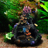 1 x RAW Customer Returns DOHAOOE Aquarium Decoration Resin Cave Aquarium Decoration Coral Rock Mountain Cave Ornaments for Shrimp Fish Tank - RRP €18.14