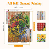 13 x Brand New NAIMOER Badge Diamond Painting Adults, 5D Diamond Painting Pictures, Diamond Painting Adults Harry Potte Theme Diamond Painting Children DIY Diamond Painting for Home Wall D cor 30x40cm - RRP €265.2