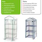 1 x RAW Customer Returns Vertical Garden Greenhouse The Ideal Solution for Growing Seedlings, Tomatoes, Cucumbers and Seed Cuttings - 4 Levels with Wire Shelves - Easy to Assemble - Dimensions 69 x 49 x 160 cm - RRP €42.07