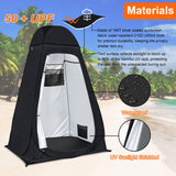 1 x RAW Customer Returns Camping toilet tent riggoo shower tent pop up changing tent privacy toilet tent changing room storage tent mobile outdoor toilet tent for camping beach, with carrying bag UV 50  - RRP €58.02