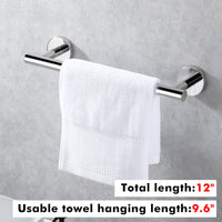 1 x RAW Customer Returns KES Towel Holder Towel Rail Stainless Steel SUS304 Tea Towel Holder Towel Bracket Towel Rack Bathroom Wall Mounted 30CM Polished, A2000S30 - RRP €26.11