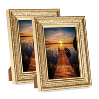 1 x RAW Customer Returns HORLIMER picture frame 13x18 cm set of 2, vintage photo frame with real glass for standing or hanging for living room, bedroom, office and living room - RRP €18.99