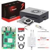 1 x RAW Customer Returns iRasptek Raspberry Pi 5 8GB RAM Starter Kit - 128GB pre-installed with Raspberry Pi OS aluminum case  - RRP €177.04