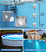 9 x Brand New GedFong pool lighting underwater, LED pool lighting underwater with APP control, pool lights for above ground pool to hang for pond, bathtub, party festival decoration - RRP €317.52