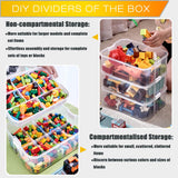 1 x RAW Customer Returns Storage box for Lego building blocks storage compartments stackable boxes toy storage with lid stacking boxes plastic sorting boxes small parts transparent organizer box children s toy box - RRP €49.99