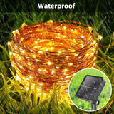 1 x RAW Customer Returns kolpop Solar Fairy Lights Outdoor, LED Fairy Lights Outdoor Solar Fairy Lights Waterproof Copper Wire Solar Christmas Lights Outdoor 8 Modes Decoration for Garden Balcony Party Wedding Warm White - RRP €10.07