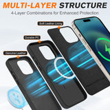 1 x RAW Customer Returns SHIELDON Case for iPhone 15 Pro Max Mobile Phone Case Protective Cover Genuine Leather Wireless Charging Elegant Look Magnetic Thin Leather Case Cover Compatible with iPhone 15 Pro Max 5G 6.7 Black - RRP €24.99