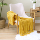 1 x Brand New MIULEE Cuddly Blanket Wave Fleece Blanket Soft Fluffy Plain Blankets Couch Blanket Sofa Blanket Blanket for Bed Sofa Bedroom Office, 125 x 150 cm Yellow - RRP €23.18