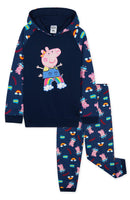 7 x Brand New Peppa Pig Jogging Suit Girls, Peppa Pig Tracksuit Girls Cotton, Hoodie Girls Jogging Bottoms Girls Set 18-24 Months, Navy Blue  - RRP €145.88