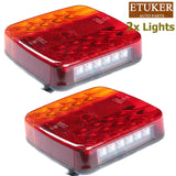 1 x RAW Customer Returns ETUKER LED tail lights trailer, 2 pieces trailer lighting LED, trailer tail lights lights, tail lights trailer 5 functions 12 V waterproof ECE R10 EMC for cars, tractors, agricultural vehicles - RRP €29.5