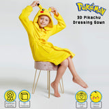 1 x RAW Customer Returns Pokemon Children s Robe, Soft Fleece Home Robes with 3D Pikachu Hood, Original Gifts for Boys Girls and Teenagers 4-14 Years 13-14 years  - RRP €25.99